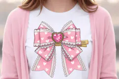 Coquette Pink Heart Clipart, Coquette Pink Heart Clipart PNG Product Image 4