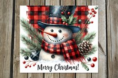 Xmas Snowman | retro Christmas Skinny tumbler sublimation Product Image 9
