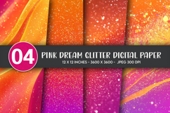 Pink Dream Glitter Digital Paper Product Image 1