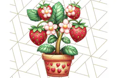 Strawberry Fruit PNG Clipart, Adorable Kawaii Characters Png Product Image 5