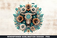 Skull Wind Spinner Sublimation Design Product Image 1