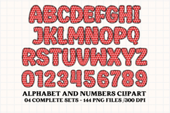 Christmas Alphabet png clipart, christmas letters doodle Product Image 3