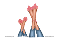 Mother and Daughter Legs Clipart Product Image 10