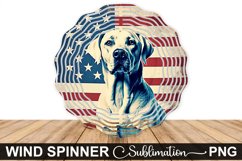 4th Of July Dog Wind Spinner Sublimation PNG Design Product Image 1