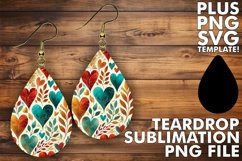 Charming TEARDROP Earrings Design, Heart Product Image 1