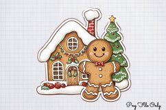 Christmas Gingerbread Man Clipart Bundle PNG Product Image 10