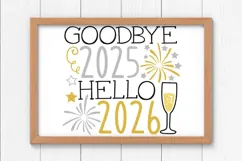 Goodbye 2025 Hello 2026 svg, New years Eve Svg, New Year Svg Product Image 5