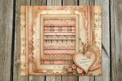Valentine shabby chic | 4 love Skinny tumbler sublimation P2 Product Image 5