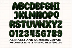 Neon Glitter Alphabet png clipart,neon glitter letter doodle Product Image 3