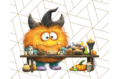 Quirky Monster Clipart PNG, Funny Spooky Creatures Product Image 5