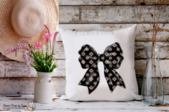 Black Floral Bow PNG Chic Fashion Ribbon Elegant Design PNG Product Image 10