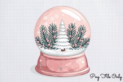 Retro Pink Christmas Sublimation Clipart PNG Product Image 1