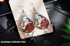 Stained Glass Christmas Santa Earring Design Product Image 1