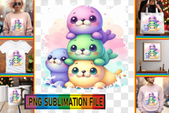 RADIANT TSHIRT Gift Ideas PNG, Cute Animals Product Image 1