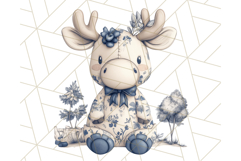 Blue Floral Stuffed Animal Clipart PNG, Cute Stuffed Animals Product Image 5