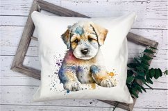 Dog Watercolor clipart. Cute Puppies Product Image 10