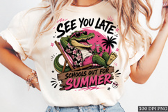 See You Later Summer Funny Crocodile PNG Vacation Design Product Image 1