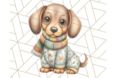 Christmas Pets in Pajamas Clipart PNG, Christmas Png Clipart Product Image 5