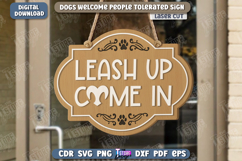 Dogs Welcome People Tolerated Sign | Door Sign |Welcome Sign Product Image 1