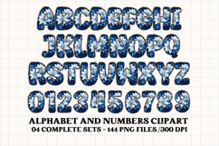 Christmas Alphabet png clipart, christmas doodle letters Product Image 3