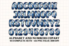 Christmas Alphabet png clipart, christmas doodle letters Product Image 3