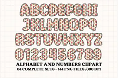 Christmas Alphabet png clipart, christmas letters doodle Product Image 3
