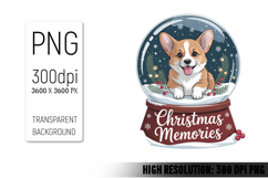 Cute Christmas Dog, Animal Sublimation Clipart PNG Product Image 1