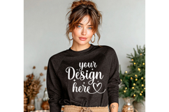 Gildan 18000 Black mockup, Gildan blank mockup Product Image 1