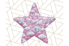 Cute Puffy Star Clipart PNG, 3D Glossy Pastel Stars Clip Art Product Image 5