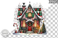 Christmas House Sublimation - Clipart PNG Design Product Image 1