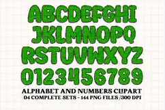 Neon Glitter Alphabet png clipart,neon glitter letter doodle Product Image 3