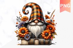 Halloween Gnome Books Sublimation - Halloween Clipart PNG Product Image 1