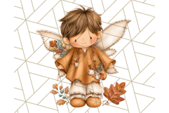 Fall Fairy Clipart PNG, Autumn Fairy People With Wings Product Image 5
