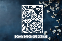11 Peony Flowers Paper Cut Cards Template Product Image 11