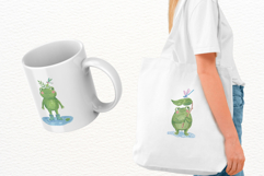 Summer Frog &amp; Dragonfly Pond Clipart Product Image 3