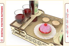 Wine Serving Tray - laser cutting file - Glowforge ready SVG Product Image 8