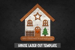 3D Christmas House Layered Design,House Laser Cut Product Image 1