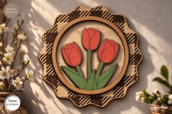 Spring Tulips Wall Sign Laser Cut | Wall Decor | SVG Product Image 2