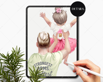 Dad and Baby Clipart Portrait Creator Product Image 7