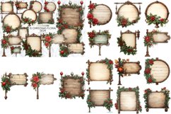 Christmas Wooden Signs Clipart Mega Bundle Product Image 2