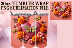 Cozy Gifts 20oz tumbler wrap, 3D Heart Product Image 1