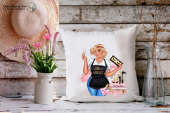 Boss Babe Lash Artist Blonde Woman PNG Sublimation Design Product Image 9