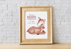Christmas Deer Watercolor clipart Product Image 9