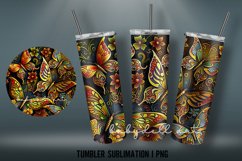 3D Tumbler Sublimation Design PNG | Butterfly 3D Tembler Product Image 3