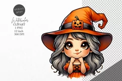 Halloween clipart, Witch clipart, Autumn clipart Product Image 1