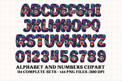 Vintage Boho Alphabet png clipart, boho letters doodle Product Image 3