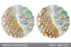 Sea Wind Spinner Design. Seashell Wind Spinner Sublimation Product Image 1