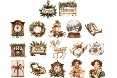 Antique Beige Christmas Clipart Product Image 4