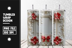 3d flower frame Tumbler Wrap | Sublimation | 20 oz Skinny Product Image 1