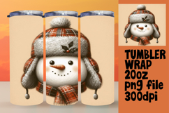 FRESH 20oz Tumbler Wrap for Personalization , Snowman Product Image 1